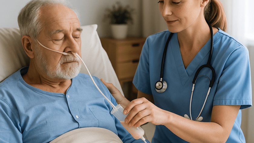 mamayla beslenen hasta