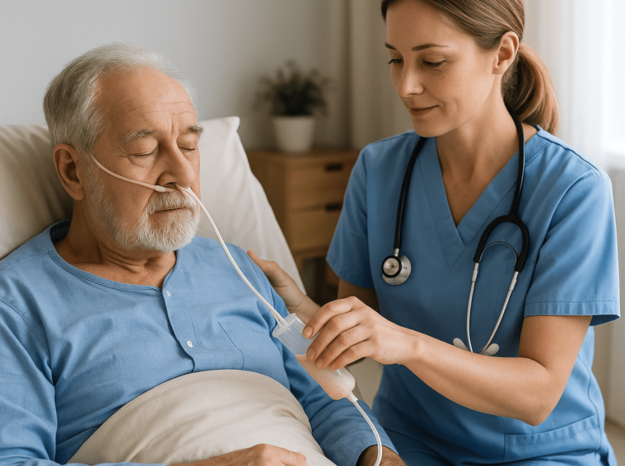 mamayla beslenen hasta